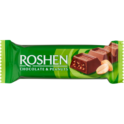 Roshen tejcsokoládé szelet földimogyorós töltelékkel 29 g