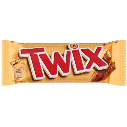 Twix kekszes szeletek karamellával tejcsokoládéba mártva 2 x 25 g (50 g)