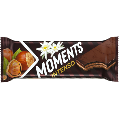 Moments Intenso mogyorós krémmel töltött kakaós ostyaszelet kakaós bevonómasszában 40 g