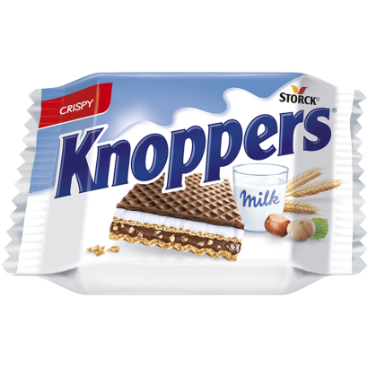 Knoppers tejes-mogyorós töltött ostya kakaós tejbevonóval félig mártva 25 g
