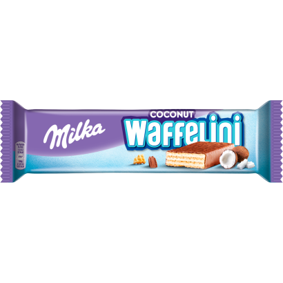 Milka Coconut Waffelini alpesi tej felhasználásával készült tejcsokoládéval töltött ostya 31 g