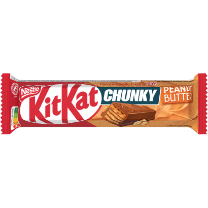 KitKat Chunky földimogyorós krémmel bevont ropogós ostya tejcsokoládéban 42 g
