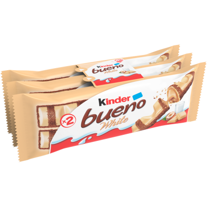 Kinder Bueno White fehércsokoládéval bevont ostya tejes-mogyorós krémmel töltve 3 db 117 g