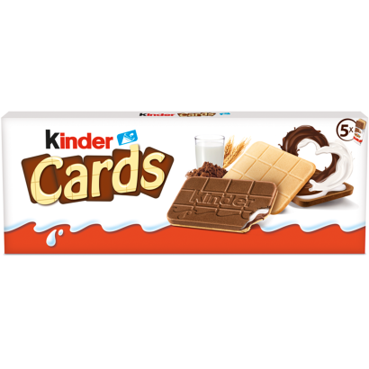 Kinder Cards ropogós ostya tejes és kakaós töltelékkel 128 g
