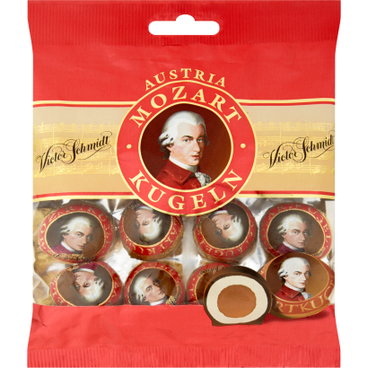 Victor Schmidt Mozartkugeln marcipánnal és nugátkrémmel töltött csokoládé praliné 148 g