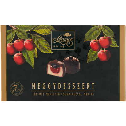 Szamos Meggydesszert töltött marcipán csokoládéval mártva 8 db 140 g