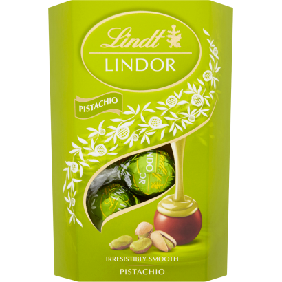 Lindt Lindor tejcsokoládé lágyan olvadó pisztáciás töltelékkel 200 g