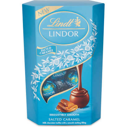 Lindt tejcsokoládé sókristályokkal és lágyan olvadó karamellás töltelékkel 200 g