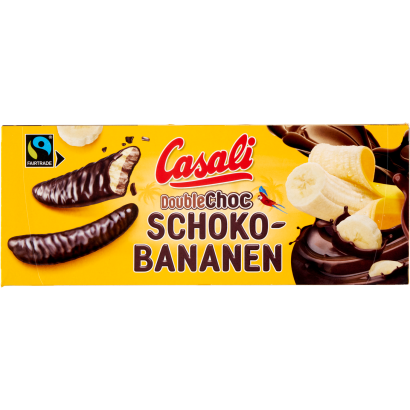 Casali Double Choc csokoládéba mártott habosított banánkrém 300 g