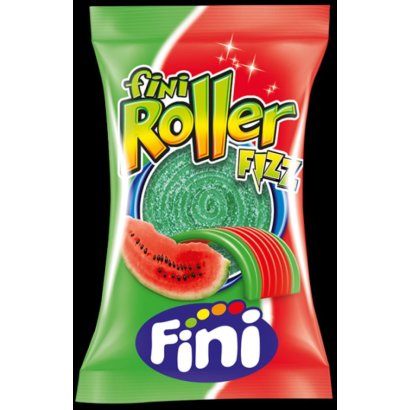 Fini Roller Fizz görögdinnye ízű gumicukorszalag, savanyú cukorporral panírozva 20 g