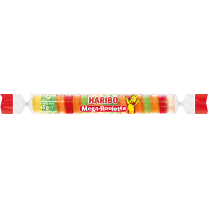 Haribo Mega-Roulette gyümölcsízű gumicukorka 45 g