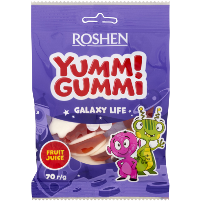 Roshen Yummi Gummi Mini Bear Mix gyümölcs ízesítésű gumicukorkák 70 g