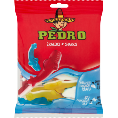 Pedro Sharks gyümölcsös ízű gumicukor 80 g