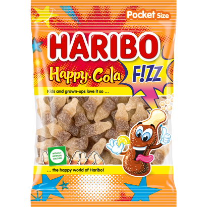 Haribo Happy-Cola Fizz kólaízű gumicukorka 80 g