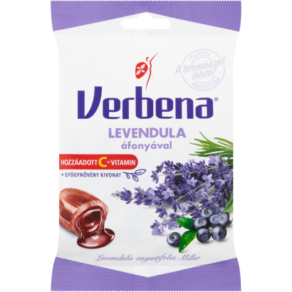 Verbena töltött keménycukorka levendulával, áfonyával és C-vitaminnal 60 g