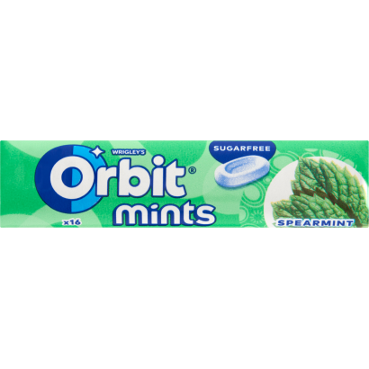 Orbit Mints Spearmint mentaízű cukormentes töltetlen keménycukorka édesítőszerrel 28 g