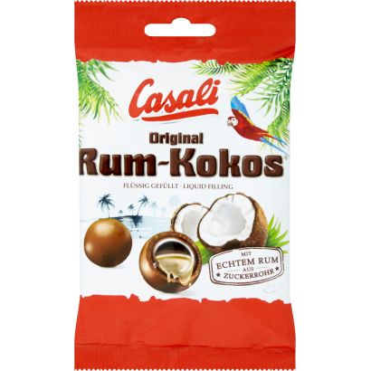Casali Original rumos-kókuszos drazsé alkohollal töltve tej- és étcsokoládéval bevonva 100 g