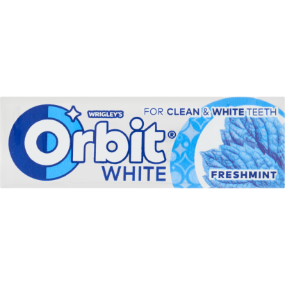 Orbit White Freshmint mentaízű cukormentes rágógumi édesítőszerrel 14 g