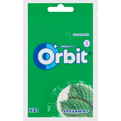 Orbit Spearmint mentaízű cukormentes rágógumi édesítőszerrel 29 g
