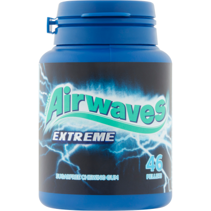 Airwaves Extreme erős mentol- és eukaliptuszízű cukormentes rágógumi édesítőszerrel 64 g