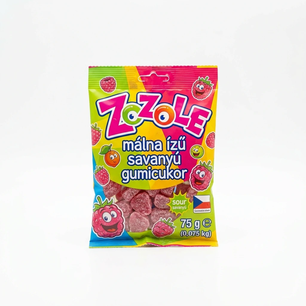 Zozole málna ízű savanyú gumicukor 75 g