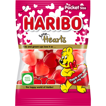 Haribo Love Hearts gyümölcsízű gumicukorka 100 g