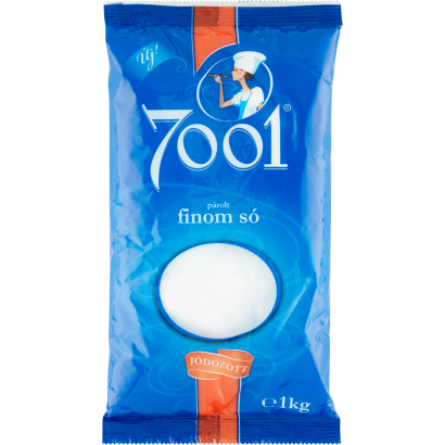 7001 jódozott párolt finom só 1 kg