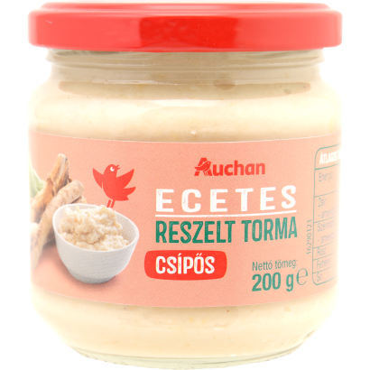 Auchan Kedvenc Ecetes reszelt torma csípős 200 g