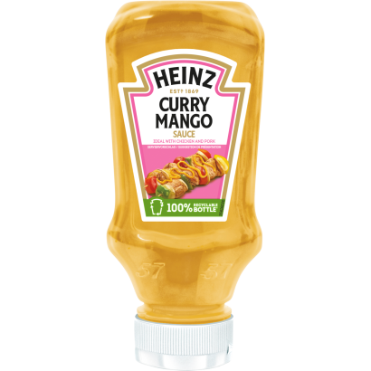 Heinz curry-mangó ízű krémes gyümölcsös jellegű szósz 225 g