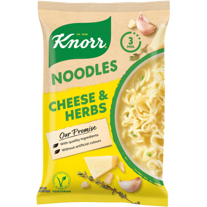 Knorr Noodles sajtos-zöldfűszeres instant tésztás leves 61 g