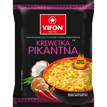 Vifon kókuszos-garnélarákos ízesítésű instant tésztás leves  70g
