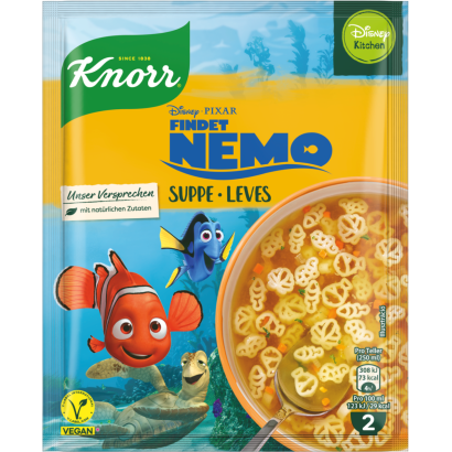 Knorr Disney Kitchen zöldségleves Némó nyomában inspirálta tésztával 40 g