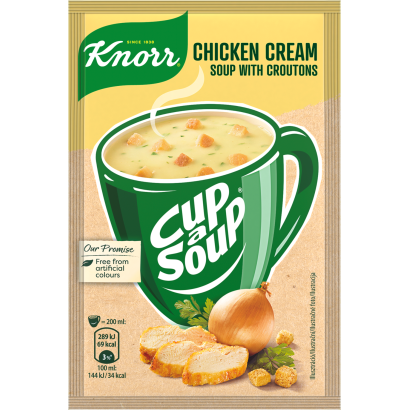 Knorr Cup a Soup instant csirkekrémleves zsemlekockával 16 g