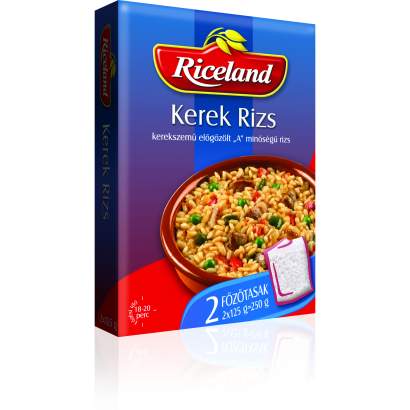 Riceland Kerek Rizs kerekszemű előgőzölt „A" minőségű rizs 2 x 125 g (250 g)