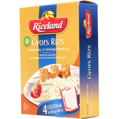 Riceland Gyors Rizs "A" minőségű hosszúszemű hántolt rizs 4 x 100 g (400 g)