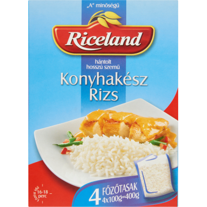 Riceland Konyhakész rizs "A" minőségű hántolt hosszú szemű  4 x 100 g