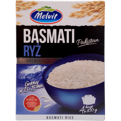 Melvit pakisztáni basmati rizs 4 x 100 g