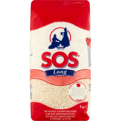 SOS hosszúszemű, "A" minőségű rizs 1 kg