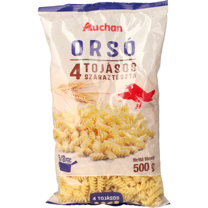 Auchan Kedvenc Orsó száraztészta 4 tojásos 500 g
