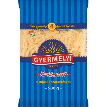 Gyermelyi rövidmetélt 4 tojásos száraztészta 500 g
