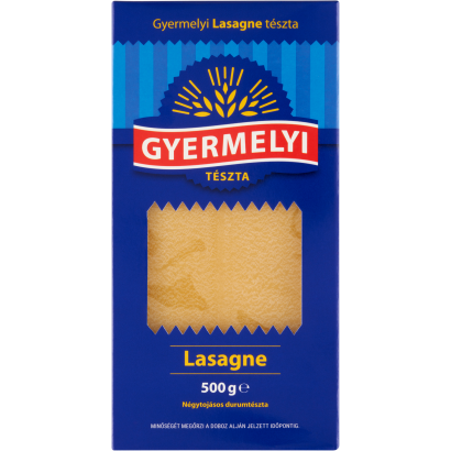 Gyermelyi Lasagne négytojásos durumtészta 500 g