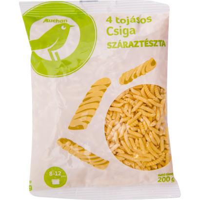 Auchan Tipp csiga 4 tojásos száraztészta 200 g