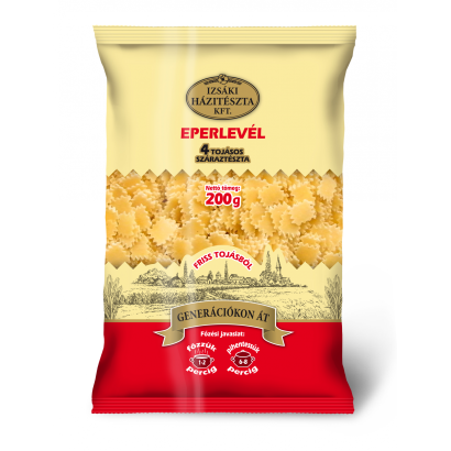 Izsáki Házitészta eperlevél 4 tojásos száraztészta 200 g