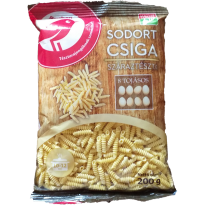 Auchan Kedvenc 8 tojásos Sodort Csiga száraztészta 200 g