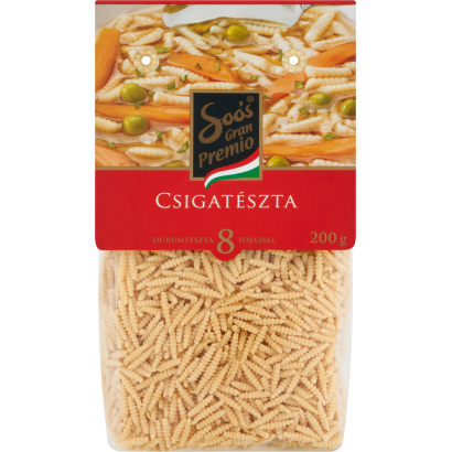 Soós Gran Premio csigatészta 8 tojásos durumtészta 200 g