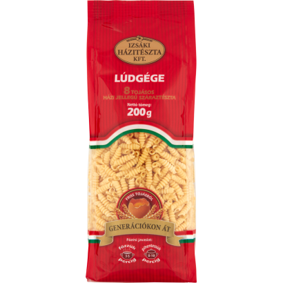 Izsáki Házitészta lúdgége 8 tojásos házi jellegű száraztészta 200 g