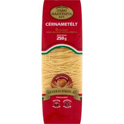 Izsáki Házitészta cérnametélt 8 tojásos házi jellegű száraztészta 250 g