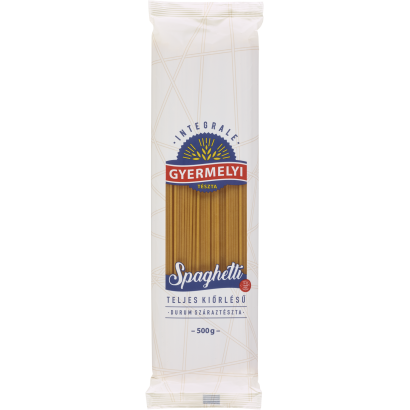 Gyermelyi Spaghetti teljes kiőrlésű durum száraztészta 500 g
