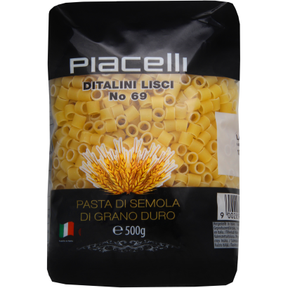 PIACELLI Ditalini lisci no.69 durum száraztészta 500g