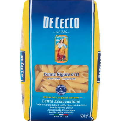 De Cecco penne rigate durum búzadarából készült tészta 500 g